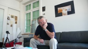 Dieter Meier in seinem Atelier am 7. Juli 2011